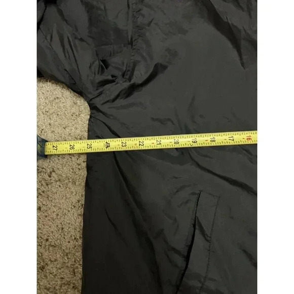 VTG TOMMY HILFIGER Mens Black Nylon Jacket Fleece Lined Medium Spellout Y2k READ - Picture 4 of 15
